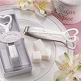 Weryn（TM）結婚式のゲストパーティー用品を好意のためにシルバーハートシュガーピッカーの結婚式の好意やギフト形状好意IC882906