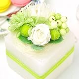 花花 プリザーブドフラワー スイートパレット （ バラ 甘い香り ） 枯れない お花 お祝い プチギフト プレゼント 【 メッセージカード / ラッピング 無料 】( シュガー ホワイト )