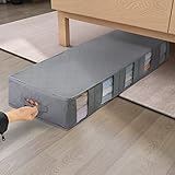 lifewit大容量ベッド下ストレージバッグwith 5クリアウィンドウのComforters、毛布、寝具、掛布団、服、キルト、枕、、セーターグレー