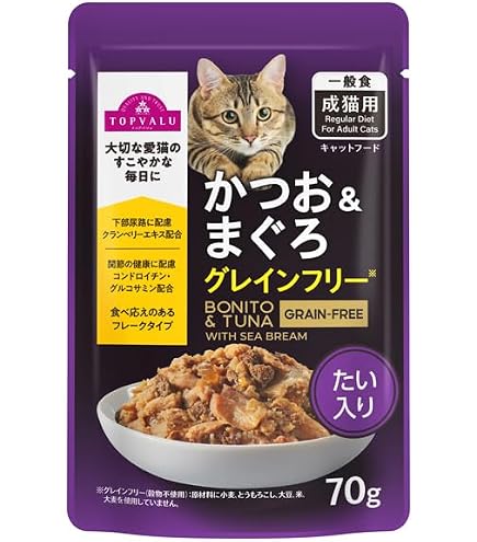 Amazon.co.jp: トップバリュ キャットフードパウチ かつお＆まぐろ