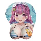 湊あくあ マウスパッド バーチャルYouTuber おっぱい 3d 立体 手首 可愛い マウスパッド