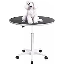 トリミングテーブル　トリミング台　シルバー×ホワイト　リード付き Amazon.co.jp: トリミングテーブル 折りたたみ 60*45*81cm