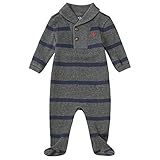 ポロ ラルフローレン ベビー 長袖 ロンパース ストライプフレンチリブカバーオール 男の子 （サイズ：6m、カラー：Windsor heather multi） Polo Ralph Lauren [
