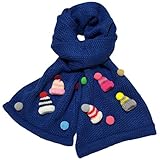 Goenn かわいい ベビー 赤ちゃんマフラー 防寒 冬 しもやけ 対策 キッズ子供用 誕生日 お祝い プレゼント 公園 お出かけ お散歩 (ブルー)