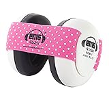 Em's 4 Bubs Hearing Protection Baby Earmuffs Size 0-18 Months (Pink/White Headband) by Em's 4 Buds
