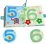 学習多機能 布絵本 かわいい 動物 数字 文字 自然 脳 視覚 聴覚 触覚 を刺激 (数字)