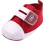EOZY 可愛い 夏秋 ベビーシューズ ファーストシューズ 赤ちゃん靴 男の子 女の子 幼児 シンプル 滑り止め ベビー スニーカー 歩行練習用 第一歩 レッド 13#内寸12.5cm