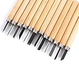 Newone 12本セット 彫刻刀 セット カービングナイフ 木工 木彫り 粘土DIY工具