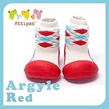 アティパス attipas ベビーシューズ アーガイル レッド XLサイズ（13.5cm） Argyle