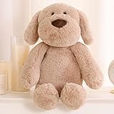 犬抱擁ぬいぐるみ枕家の装飾犬のぬいぐるみ犬のぬいぐるみぬいぐるみ犬の枕バレンタイン、クリスマス、誕生日のギフト (45cm, ベージュ)