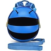 [happykids] 子供ハーネスリュック 迷子防止ひもリード付き 幼児ハーネス付きリュック ミニー バッグリード付き 幼稚園 男の子 女の子 ミツバチ 保育園リュック ハーネス (一歳~10歳)