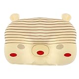 アンチベビー枕クッションは赤ちゃんの睡眠フラットヘッドアンチロールを開催します (黄色)