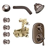 Moen KSPKI-SB-263ORB Kingsley Vertical Spa Kit with Shower, Head, Arm, and Flange, Oil Rubbed Bronze