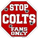 スマートブロンドColtsファンのみメタルノベルティOctagon Stop Sign bs-190