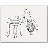 Piglet and the Washstand – Winnie the Pooh 11 x 14額なし保育園アートプリント