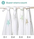 aden + anais (エイデンアンドアネイ) おくるみ バラ売り 1枚 出産祝い【並行輸入品】 Super-stars-count C-3