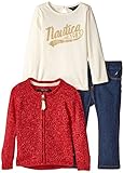 Nautica SHIRT ベビー・ガールズ カラー: レッド