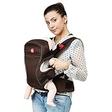 YAWALLベビーキャリー 赤ちゃんの姿勢とママの負担を軽減させるために作られた新しい抱っこひも メッシュで快適 新生児用品 ブラウン