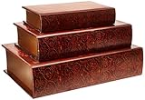 IMAX 13108-3 Nesting Wooden Book Boxes, Set of 3
