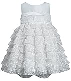 Bonnie Jean Baby Girls 3 m-24 mアイボリーCrochet Lace Tier Dress