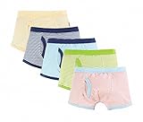キッズ パンツ 男の子 下着 ジュニアインナーパンツ ストライプ柄 ボクサーパンツ 子供服 男 3-8歳 綿 3枚組 5枚組 (130, C)