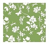York Wallcoverings AP7427SMP Silhouettes Trailing Floral and Vines Wallpaper Memo Sample, 8-Inch x 1