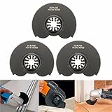 Generic 3Pcs 88Mm High Carbon Steel Semicircle Flush Saw Blades Ocsillating Multi Tool Accessories