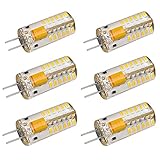 LJY 6-Pack G4 48-LED Warm White Light Crystal Bulb Lamps 3 Watt AC DC 12V Non-dimmable Equivalent to