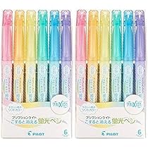 Amazon.co.jp: x2 Pilot 蛍光ペン フリクションライト ソフトカラー6本