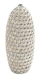 Deco 79 Ceramic Tapered Seashell Vase, 7 by 19-Inch, Beige [並行輸入品]