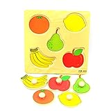 サクララ（Sakulala）おもちゃ 赤ちゃん 木製パズル 子供 知育玩具 果物 野菜 動物 車 安全 无毒 ランダム配送