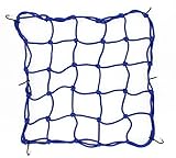 raogoodcx 15 " x 15 " Cargo Net、丈夫なストレッチメッシュCargo Net for Motorcycles、ATV – にストレッチ30 "フック付き(ブルー)