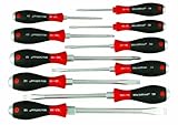 Wiha 53099 Soft Finish Heavy Duty Screwdriver Set, Slotted/Phillips, 10-Piece by Wiha