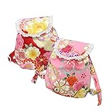 えくぼちゃん(ekubochan)日本製 日本製 京友禅晴れ着ベビーリュック (あか)