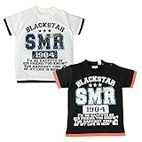 (オフホワイト/80cm)ベビー服 男の子 Tシャツ 半袖 スナップボタン バックプリント 切替え 男児 ベビー