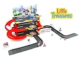New style Police parking garage play toy with pretend city view - 3 floor structure with an elevator