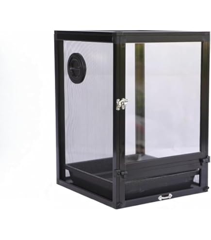Amazon | 爬虫類ビバリウム給餌ボックス昆虫繁殖通気性メッシュ