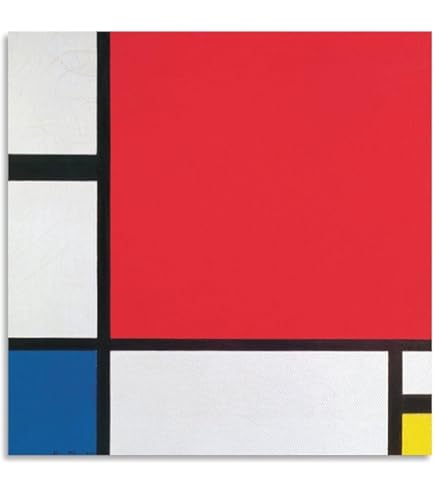 Amazon.co.jp: Piet Mondrianピート・モンドリアン画家の作品「赤・青