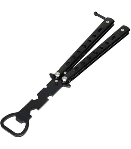 Amazon.co.jp: バタフライナイフ タイプ 栓抜き スパナ 刃なし 練習用