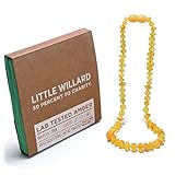 Lab Tested Amber Teething Necklace by Little Willard (Lemon Raw) by Little Willard