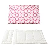敷き布団セット（カバー付） ピンクドット柄(敷き布団 幅70cm×長さ120cm、敷き布団用アタッチメント幅70cm×長さ30cm敷きカバー、敷きアタッチメントカバー）