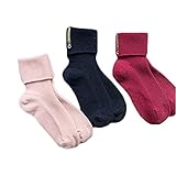 BIANHUAN 靴下 ソックス 女の子 キッズ 3足セット 秋冬 ベビー くつ下 子ども 通学 かわいい カラバリ おしゃれ (L(18-20cm))