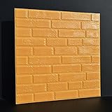 壁紙3D弾性brickTVの背景のレンガ60 * 60CM 3D壁のステッカーのリビングルームフレキシブルフォームのレンガのステッカーのベッドルームの模造の柔らかい袋接着剤の背景の壁紙1つを得る (C