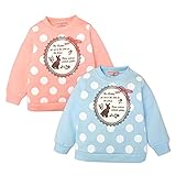 (サックス/90cm)ベビー服 女の子 トレーナー 長袖 裏起毛 ドットプリント 女児 ベビー