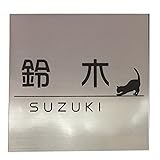 表札 正方形 アクリル マンション表札 10cm×10cm シルバー色 SILVER ポスト表札 ポスト 戸建 プレート ネームプレート