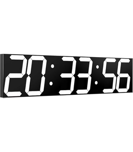 Amazon.co.jp: CHKOSDA 27インチ両面デジタル壁掛け時計、タイマー