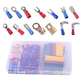 678pcs 車 電線セット 350pcs絶縁端子 バットコネクタ 328pcs熱収縮 チューブスリーブ