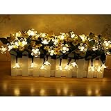 RioRand®サクラの花　LEDストリングライト　イルミネーションLEDライト　4メートルLED40個付き　乾電池式 庭、クリスマス、パーティー、結婚式の場合に効果抜群！