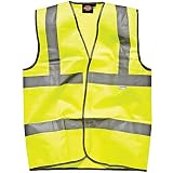 (ディッキーズ) Dickies 道路工事・警備高視認性 セーフティーベスト 反射蛍光 安全 夜光ベスト 男性用 (2XL) (蛍光イエロー)