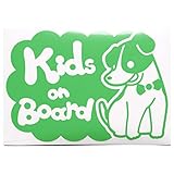 グリーン（緑） 犬 ジャックラッセルテリア ネクタイ Kids on board キッズオンボード ステッカー 窓ガラス用シールタイプ 車 戌 干支 動物